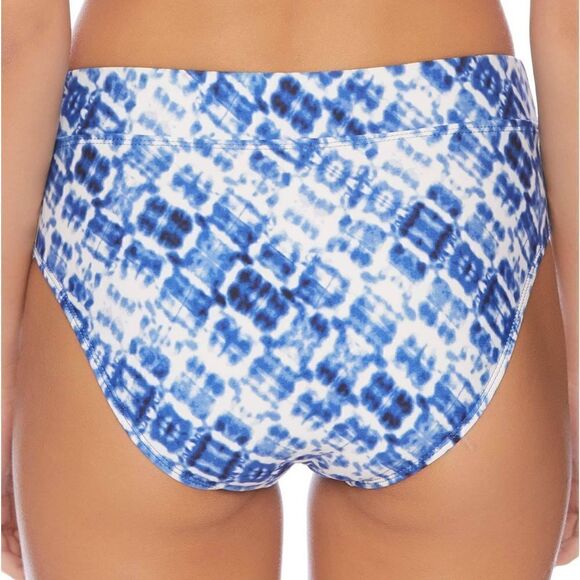 NWOT Splendid High Waist Swim Bikini Bottom XS Black White Leaf - Picture 4 of 12